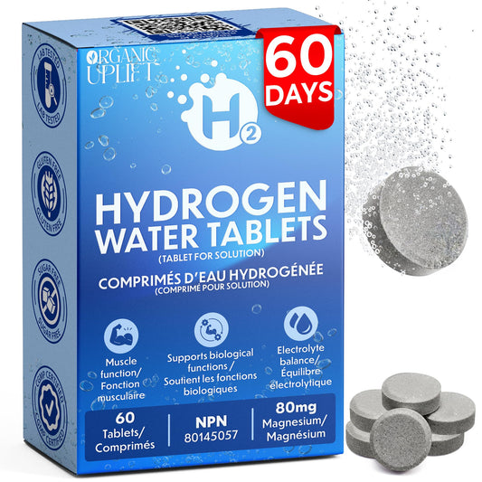 60 Ct Hydrogen Water Tablets – Magnesium Tablets for Energy, Hydration & Muscle Function –Support Recovery, Fatigue and Mental Clarity. Lab Tested - Available at All In One Marketplace Canada