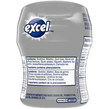 EXCEL, Polar Ice Flavoured Sugar Free Chewing Gum, 60 Pieces, 6 Bottles - Available at All In One Marketplace Canada