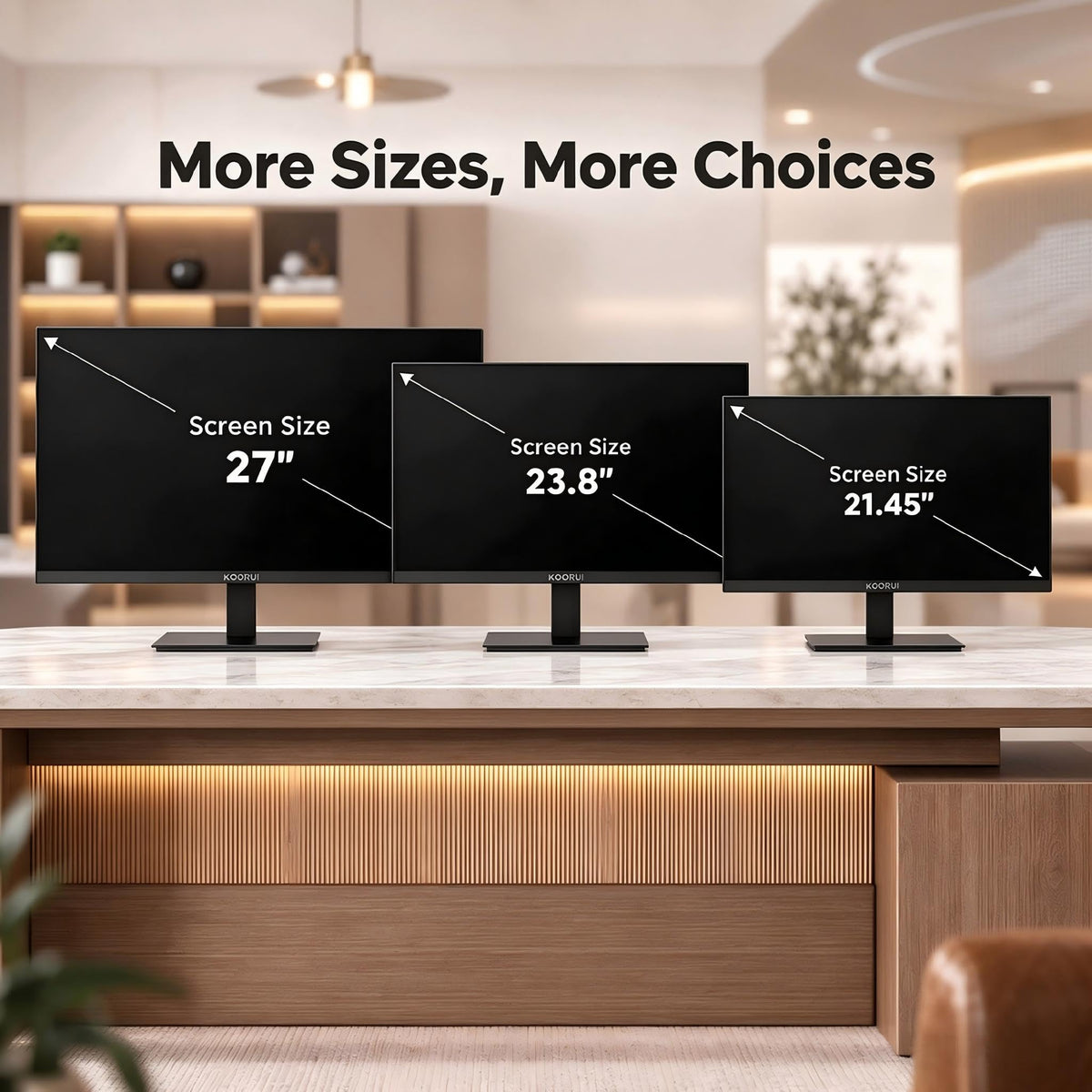 KOORUI 22 Inch Computer Monitor, FHD 1080P VA Desktop Display, 120HZ Ultra Thin Bezel/Eye Care/Ergonomic Tilt, HDMI VGA Ports LED Monitor for PC, VESA Mounting