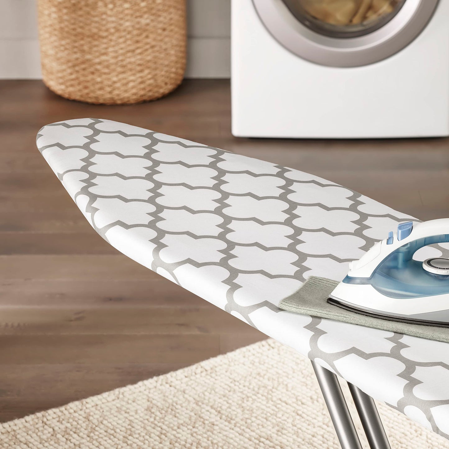 Whitmor Deluxe Ironing Board Cover and Pad (Ironing board not included) - Medallion Grey WHITMOR