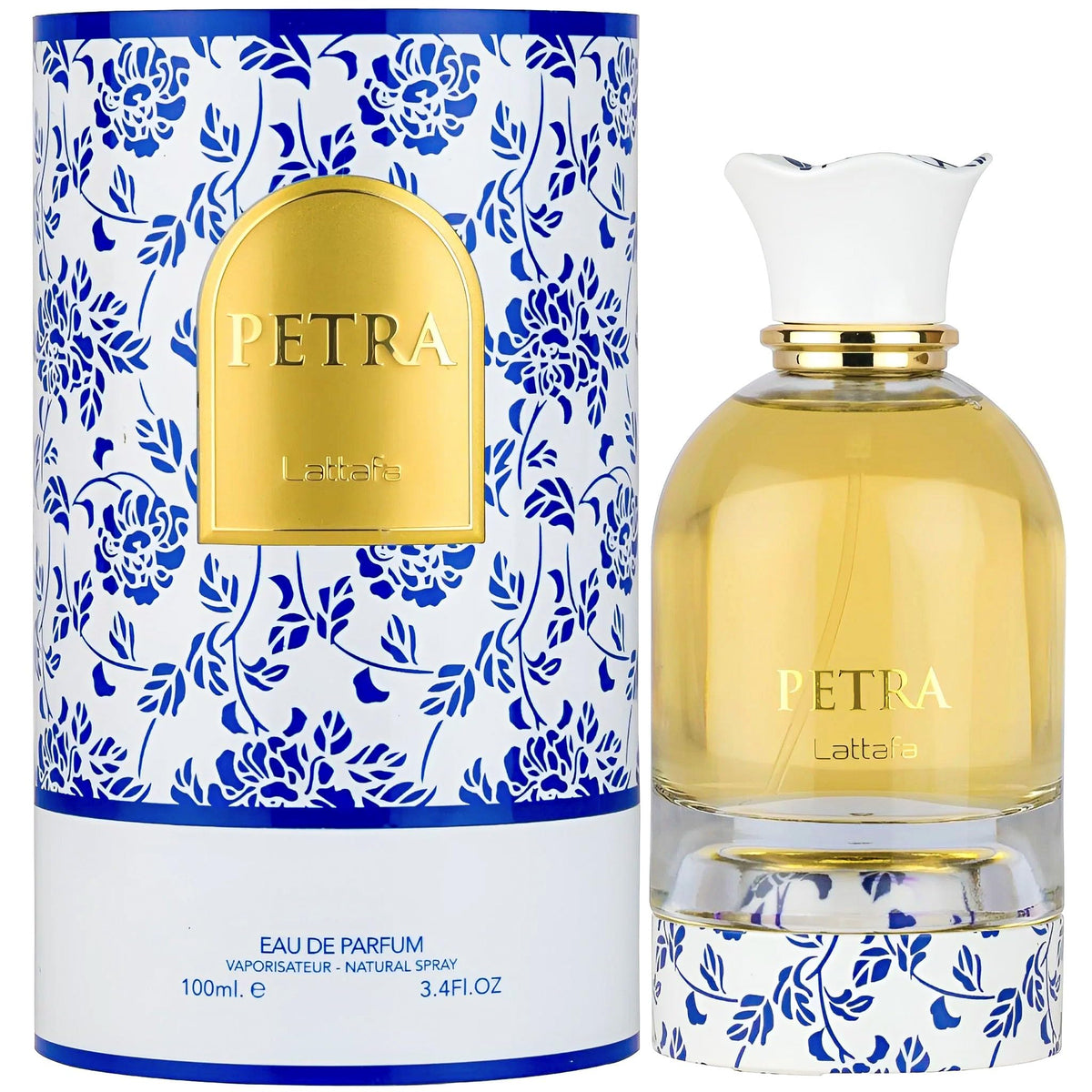 Lattafa Petra - Fruity, Gourmand, Floral, Musky - Eau de Parfum for Unisex, 3.4 Ounce / 100 ml