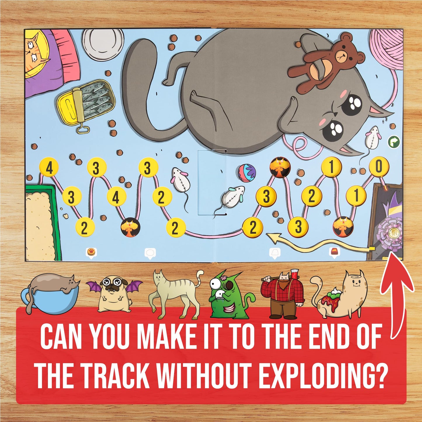 Exploding Kittens The Board Game Superfan, 2-6 Players, Age 7+ Exploding Kittens