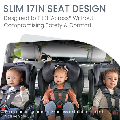 Britax Poplar Convertible Car Seat, Slim 17" Design — Stone Onyx Britax