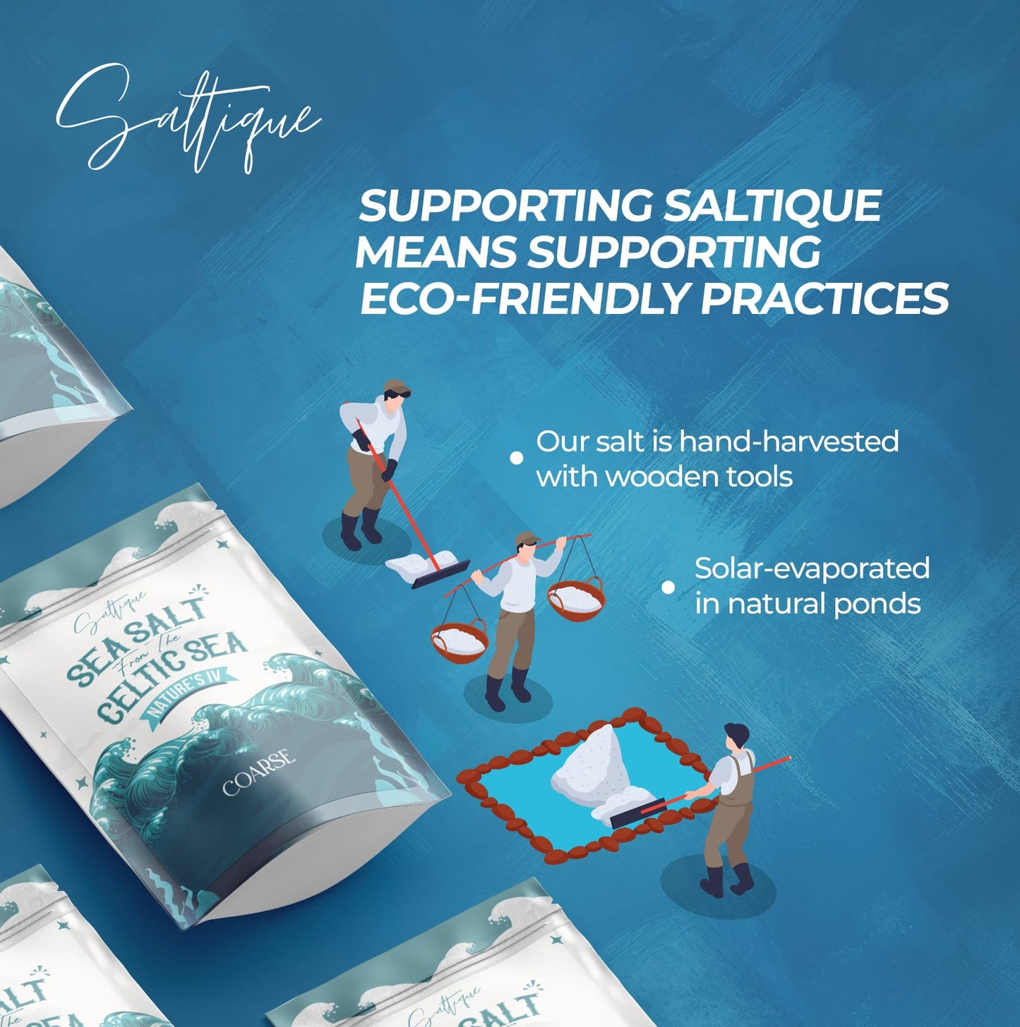 Saltique Celtic Sea Salt Coarse - Hand-Harvested, 100% Natural Unrefined (5lb)