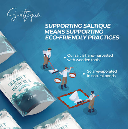 Saltique Celtic Sea Salt Coarse - Hand-Harvested, 100% Natural Unrefined (5lb)