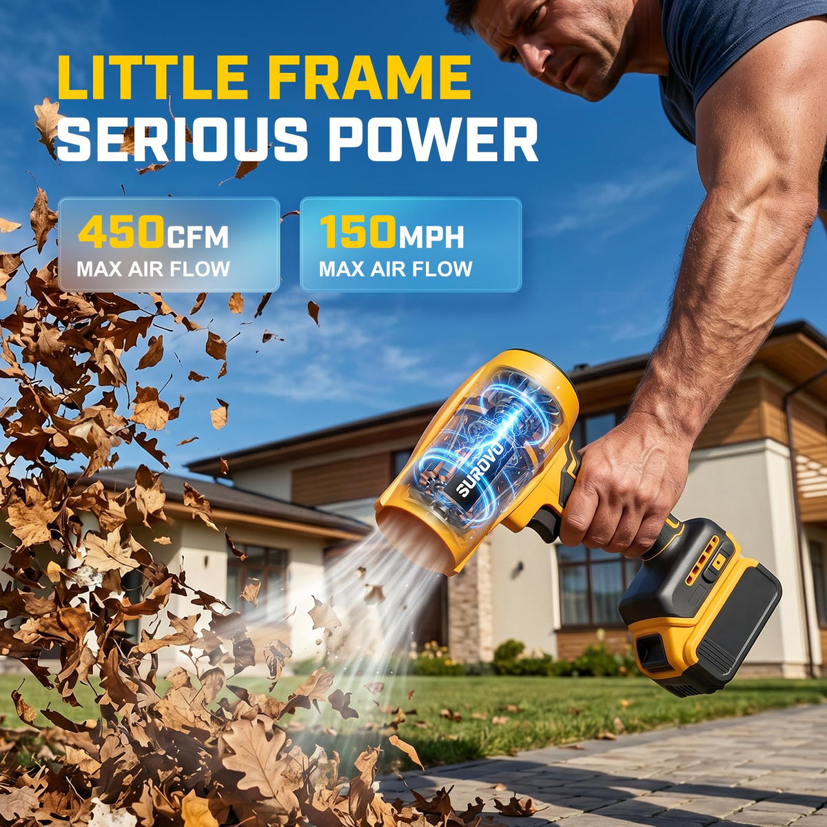 Cordless Leaf Blower Compatible with Dewalt 20V MAX Battery (Bare Tool) 🍁 All In One Marketplace Canada