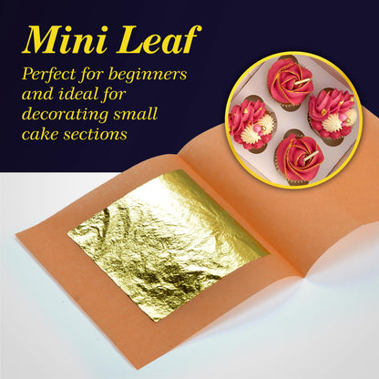 Barnabas Blattgold Edible Gold Leaf 24K - Cake Decorations, Loose Gold Leaf Sheets for Cupcakes - 1.5 inches, Interleaf of 12 🍁 All In One Marketplace Canada