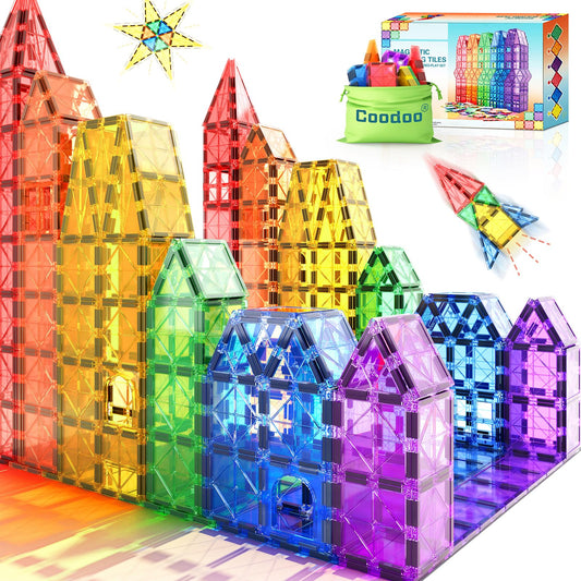 Magnetic Tiles Kids Toys STEM Magnet Toy for Toddler Magnetic Blocks Building Preschool Learning Sensory Montessori Toys for 3+ Year Old Boys and Girls, Safe Creativity Toddler Kids Toy 40PCS