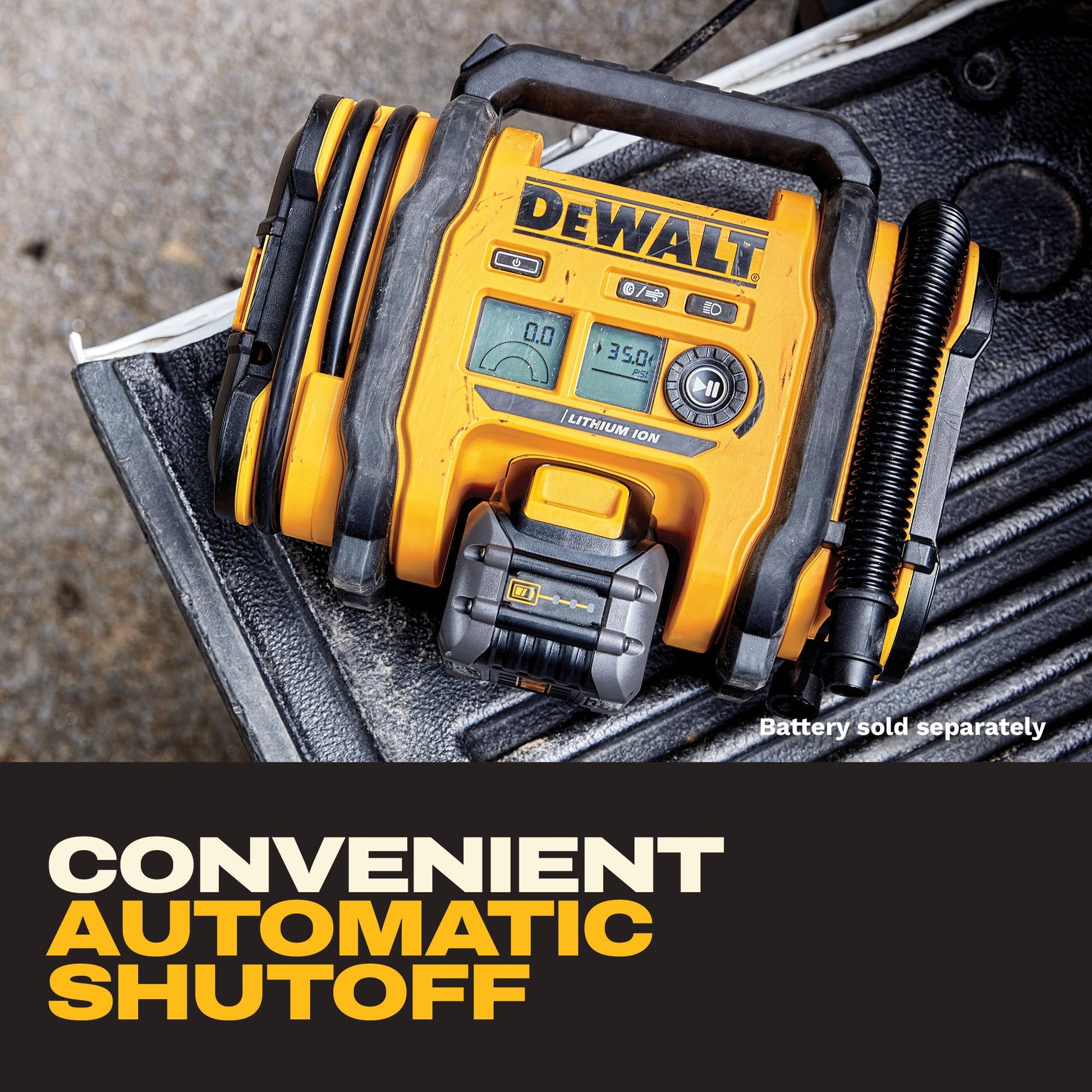 DEWALT 20V MAX* Cordless Tire Inflator, Tool Only (DCC020IB)