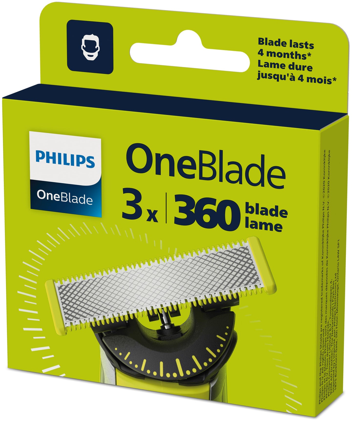 Philips OneBlade 360 flex blade, 3 pack