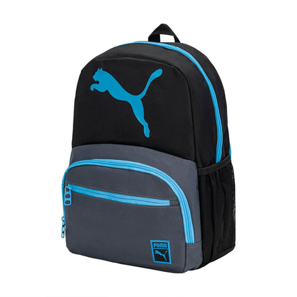 PUMA KIDS' LOGO BACKPACK, Black/Blue, Youth Size PUMA