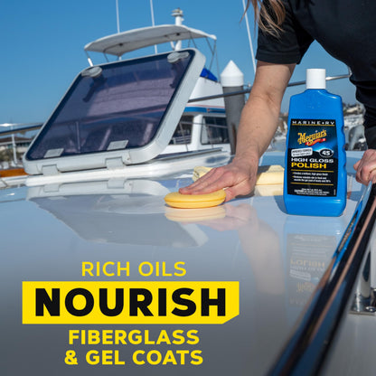 Meguiar's M4516 Marine/RV Polish & Gloss Enhancer -16 Oz Bottle
