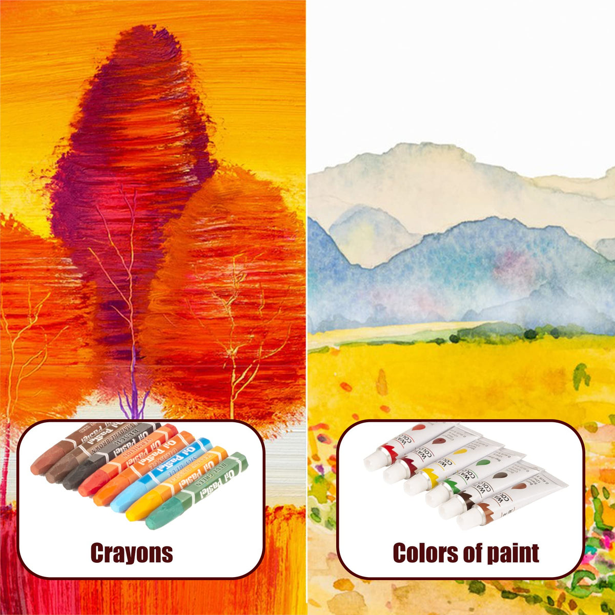 KINSPORY Art Supplies, 168-Pack Deluxe Creative Christmas Gift, Wooden Art Set Crafts Drawing Painting Coloring Kit with 1 Coloring Book, 2 Sketch Pads for Artist Beginners Kids Girls Boys (Deep Brown) 🍁 All In One Marketplace Canada