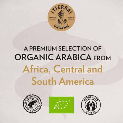 Lavazza Organic Tierra Whole Bean Coffee Blend - Light Roast, Premium Arabica Beans - 1KG Bag
