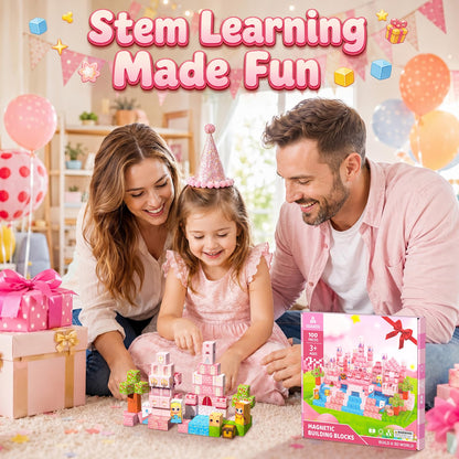 SSAWER Magnetic Blocks, 100PCS Toys Building Blocks Cubes Gifts for Girls 🍁 All In One Marketplace Canada