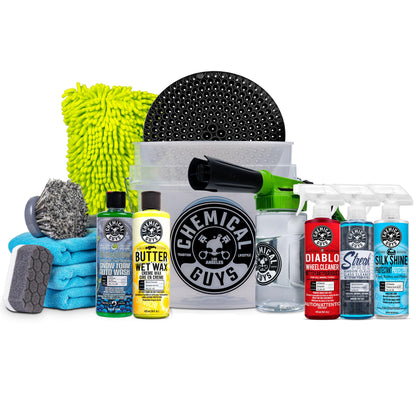 Chemical Guys 14-Piece Arsenal Builder Car Wash Kit with Foam Gun, Bucket and (5) 473 ml Car Care Cleaning Chemicals (Works w/Garden Hose) 🍁 All In One Marketplace Canada Chemical Guys