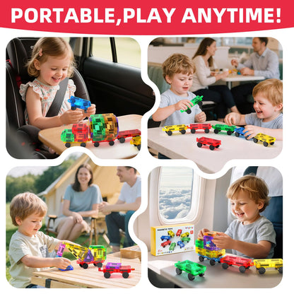 Qltytoy Mini Magnetic Tiles Cars 8PCS Construction Set for Mini,Major Tiles 🍁 All In One Marketplace Canada
