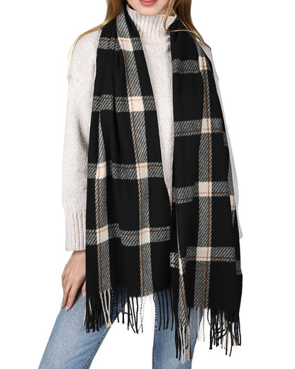 FURTALK Winter Scarf for Women Oversized Plaid Tassel Shawl Wrap 🍁 All In One Marketplace Canada