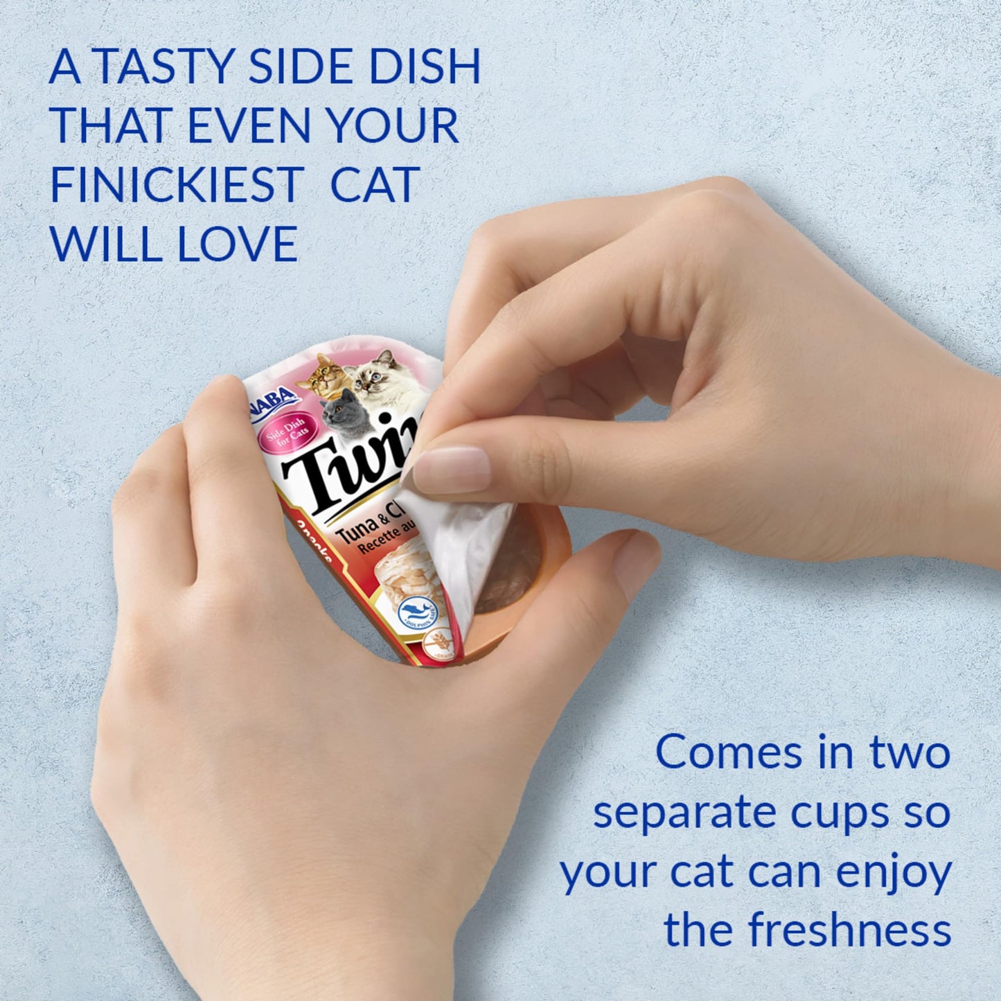 INABA Twins for Cats, Shredded Chicken & Broth Gelée Side Dish/Topper Cups with Green Tea Extract, 34.8 Grams per Serving, 12 Servings, Tuna & Chicken with Scallop Recipe 🍁 All In One Marketplace Canada