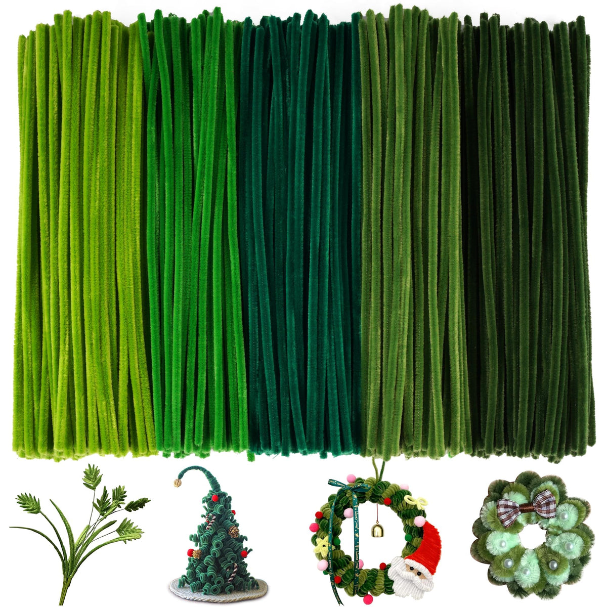 YONOVO Green Pipe Cleaners Bulk 500 Pcs - 6 mm Thick 12 Inch Long 🍁 All In One Marketplace Canada