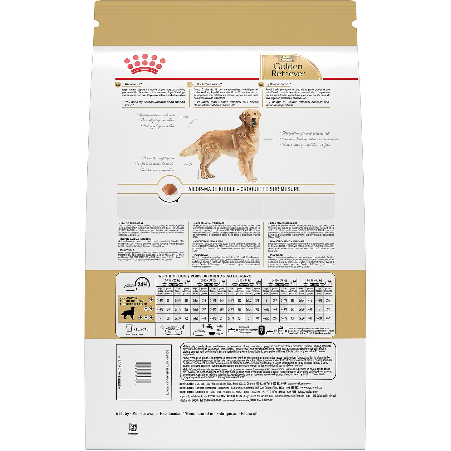 Royal Canin Golden Retriever Adult Dry Dog Food, 30 lb bag ROYAL CANIN