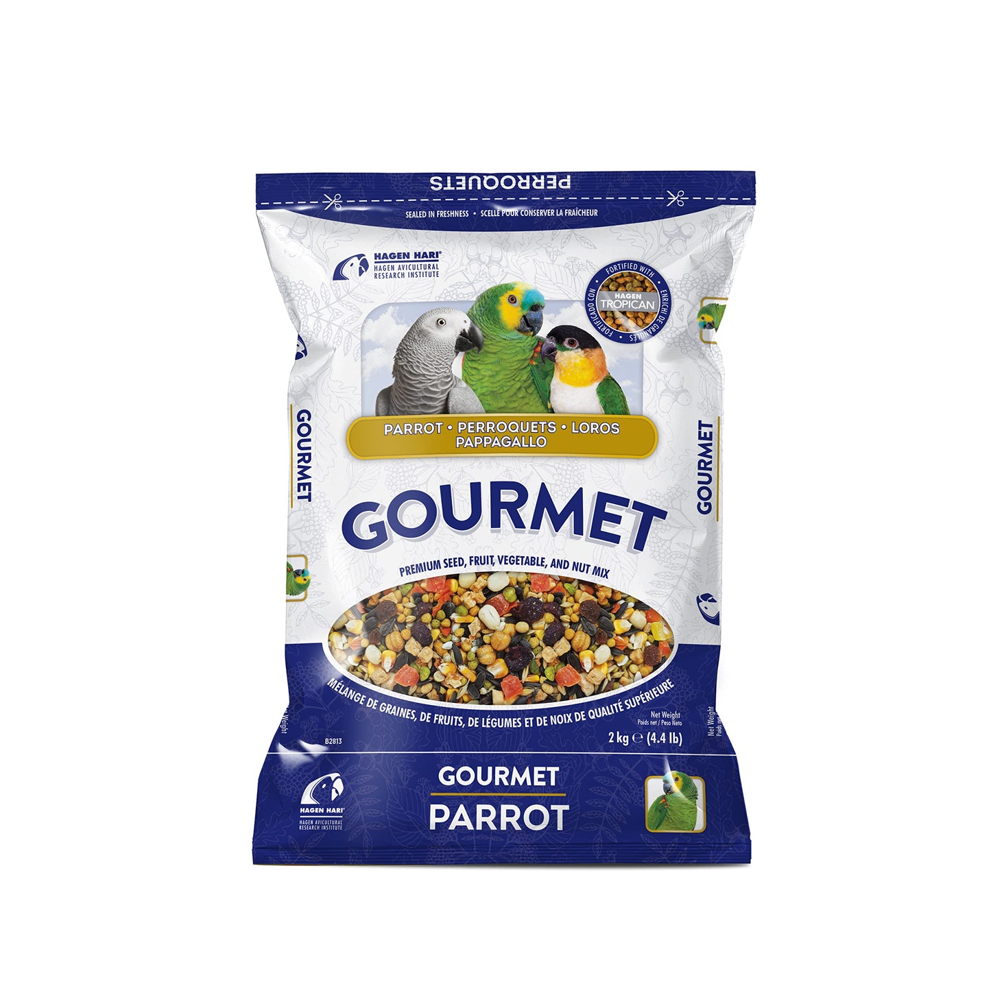 Hagen B2813 Gourmet Small Parrot Seed Mix, 2 Kg, 4.4-Pound HARI
