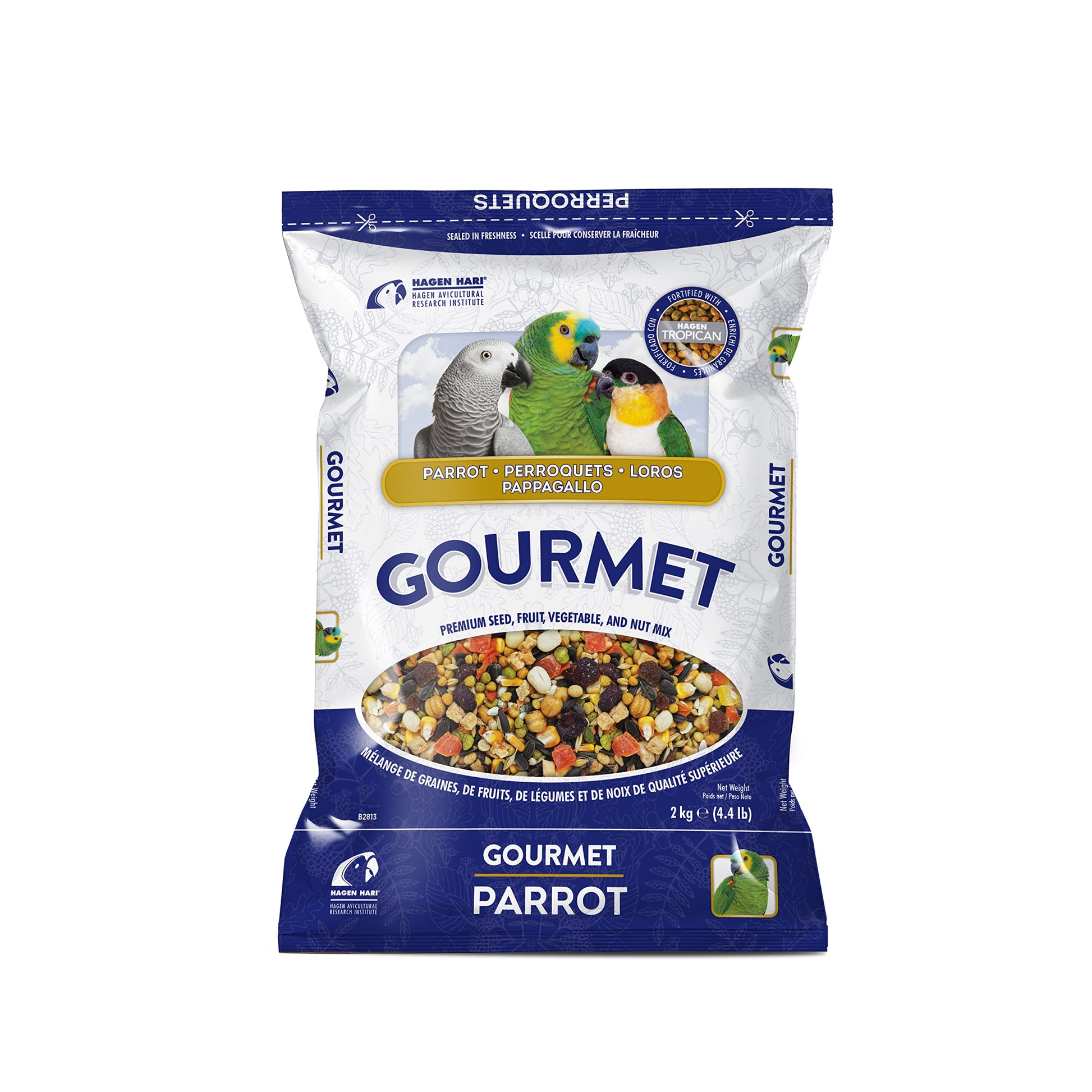 Hagen B2813 Gourmet Small Parrot Seed Mix, 2 Kg, 4.4-Pound HARI