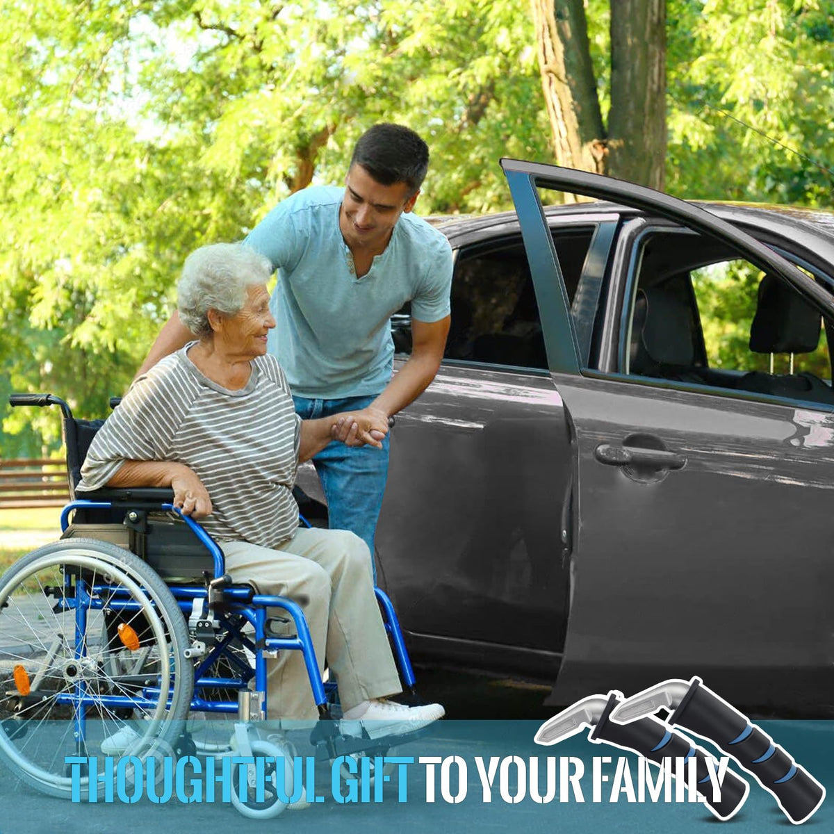 Milifox 2 PCS Car Door Handle Assist for Elderly,400LB Vehicle Support Grip 🍁 All In One Marketplace Canada