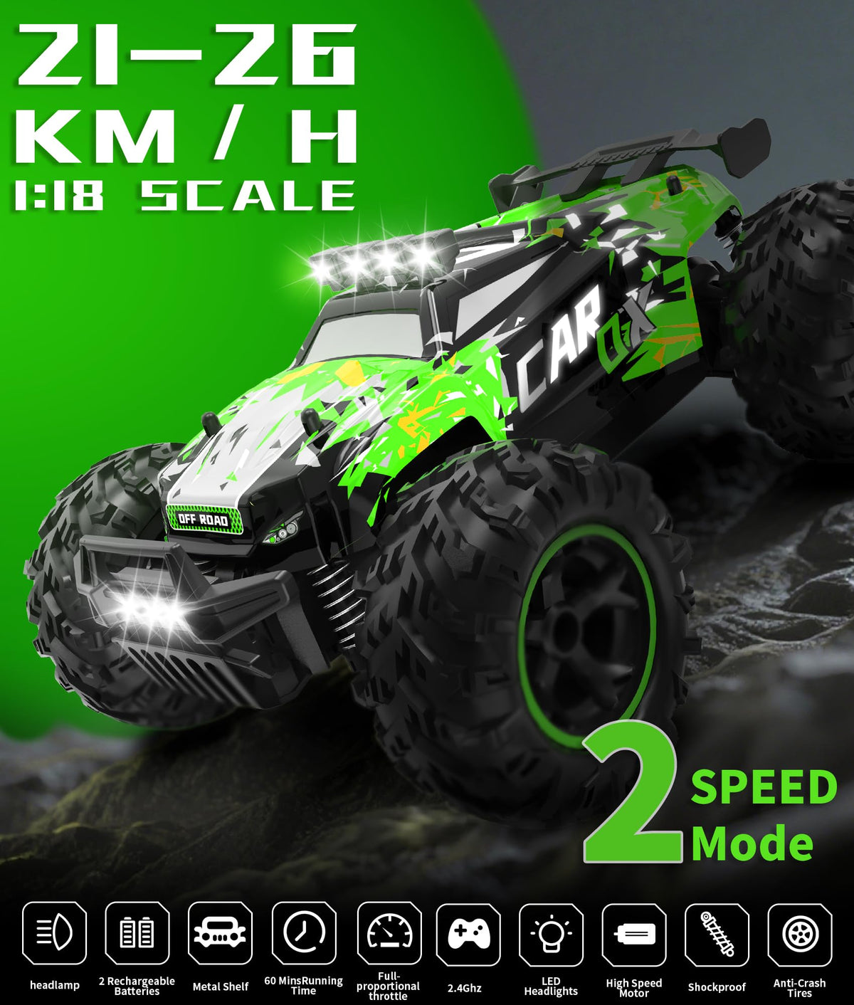 Remote Control Car 1:18 Scale 26 KM/H Off-Road Monster Truck 🍁 All In One Marketplace Canada