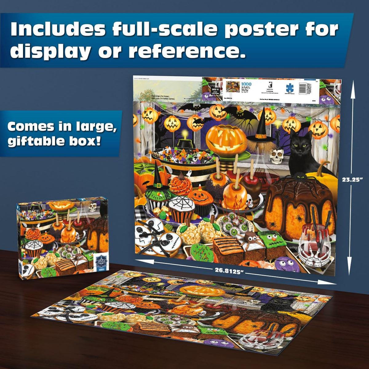 Puzzle de 1000 pièces Halloween Haul de Tracey Flickinger par Buffalo Games pour adultes