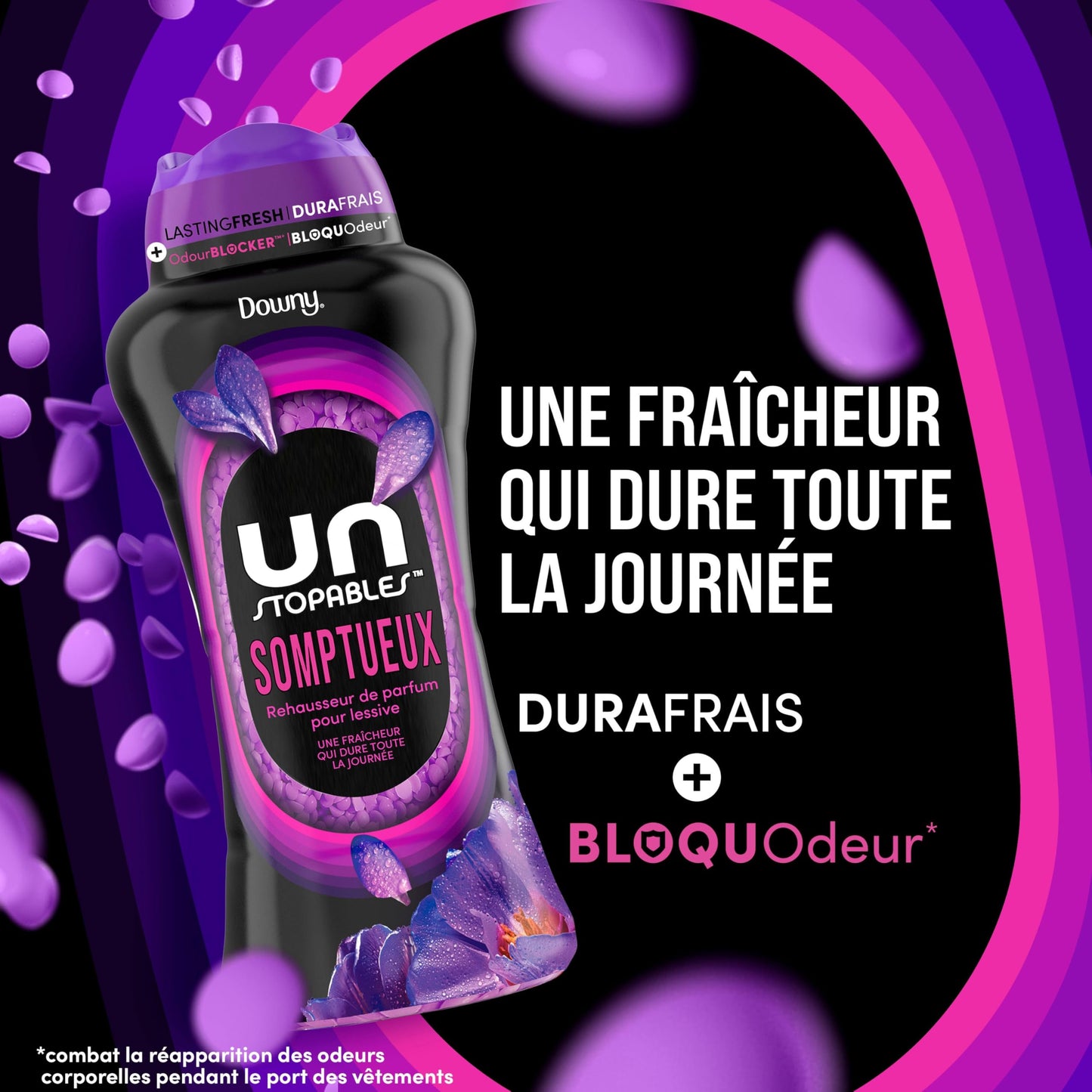 Downy Unstopables In Wash Scent Booster, Lush Scent, Laundry Beads for Odour Protection, Downy Scent Booster, Laundry Scent Boosters, 853 g - Available at All In One Marketplace Canada