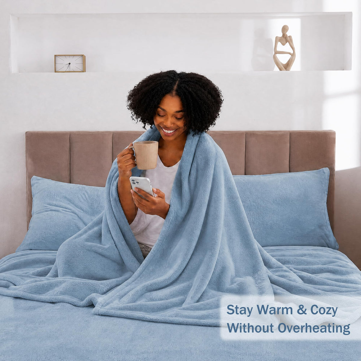 Softan Fleece Sheets, Soft as Flannel, Full, Baby Blue 🍁 All In One Marketplace Canada