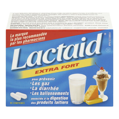 Lactaid Fast Act Caplets for Lactose Intolerance - Relief Pills Against Gas, Bloating, and Diarrhea - Lactase Enzyme Supplements - Single-Serve Individual Travel Packs - 80 Count