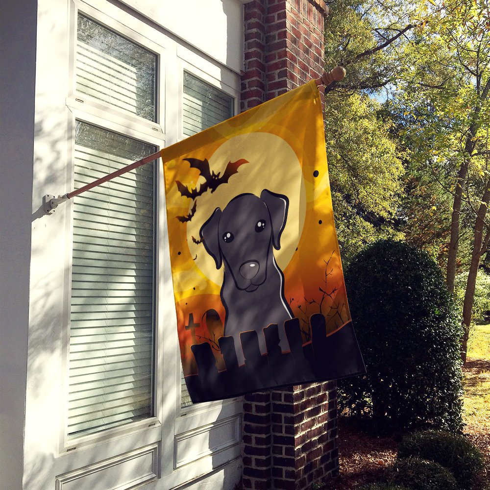 Caroline's Treasures BB1793CHF Halloween Black Labrador Canvas House Size Flag, Multicolor, Large