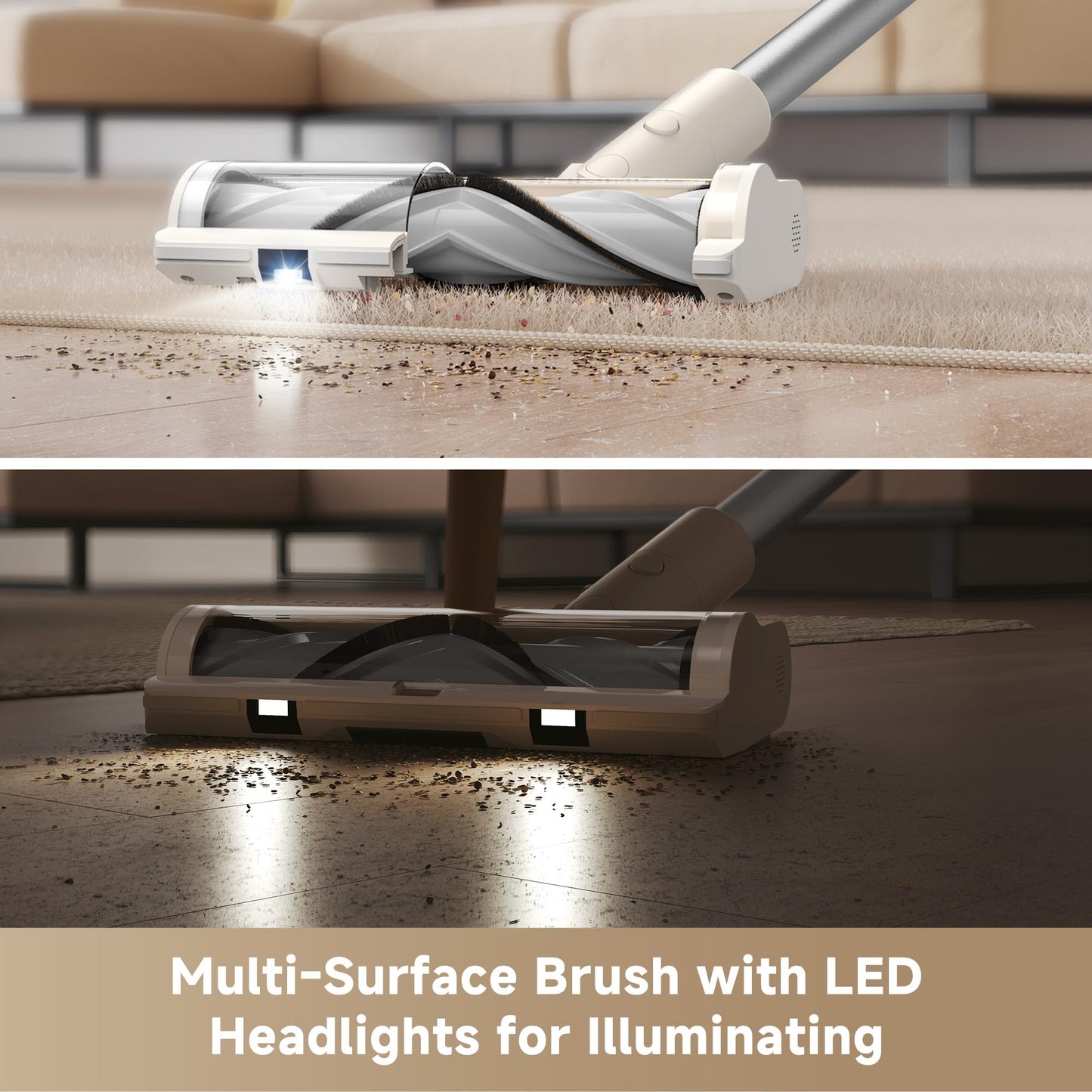 DREAME R10 Pure Cordless Vacuum Cleaner, Stick Vacuum Cleaner for Home, 120AW Powerful Suction, Anti-Tangle, LED Headlights, Up to 60 Mins Runtime, Lightweight for Carpet, Hard Floor, Pet Hair dreame