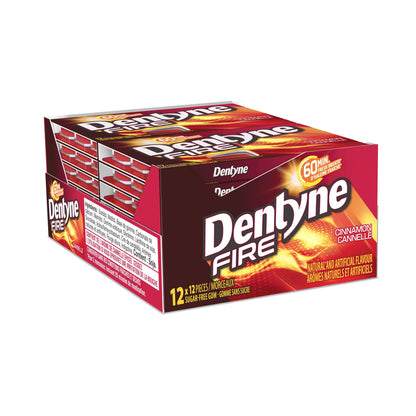 Dentyne Fire Sugar-Free Gum Bubble Gum, Cinnamon, 12 Pack (12 Pieces Each)