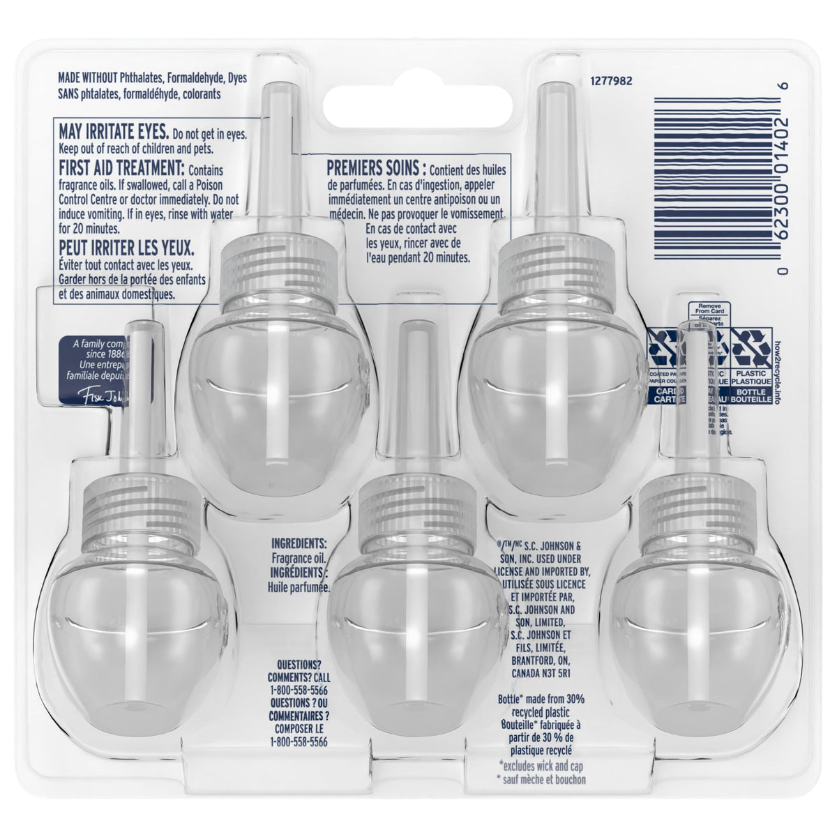 Glade® Holiday Plugins Scented Oil Refill, Pine & Shine™, 5 Refills 🍁 All In One Marketplace Canada