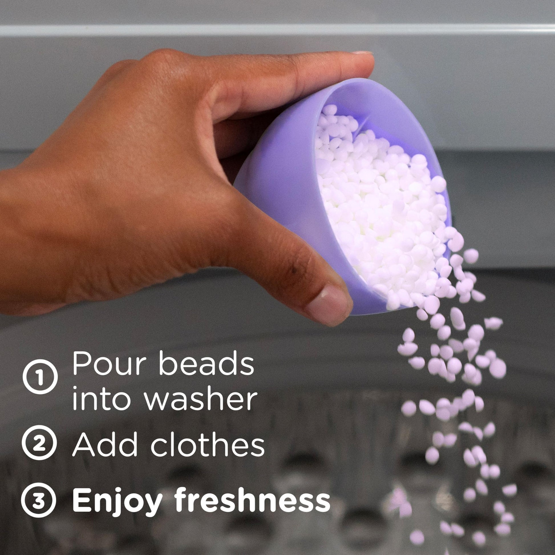 Downy Light Laundry Scent Booster Beads, White Lavender Scent, 853g, In-wash fabric beads designed to be gentle with a light boost of scent, No Heavy Perfumes Downy