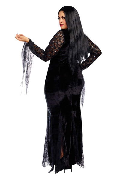 Dreamgirl Womens Plus Size Morticia Costume, Adult Frightfully Beautiful Halloween Costume 2X