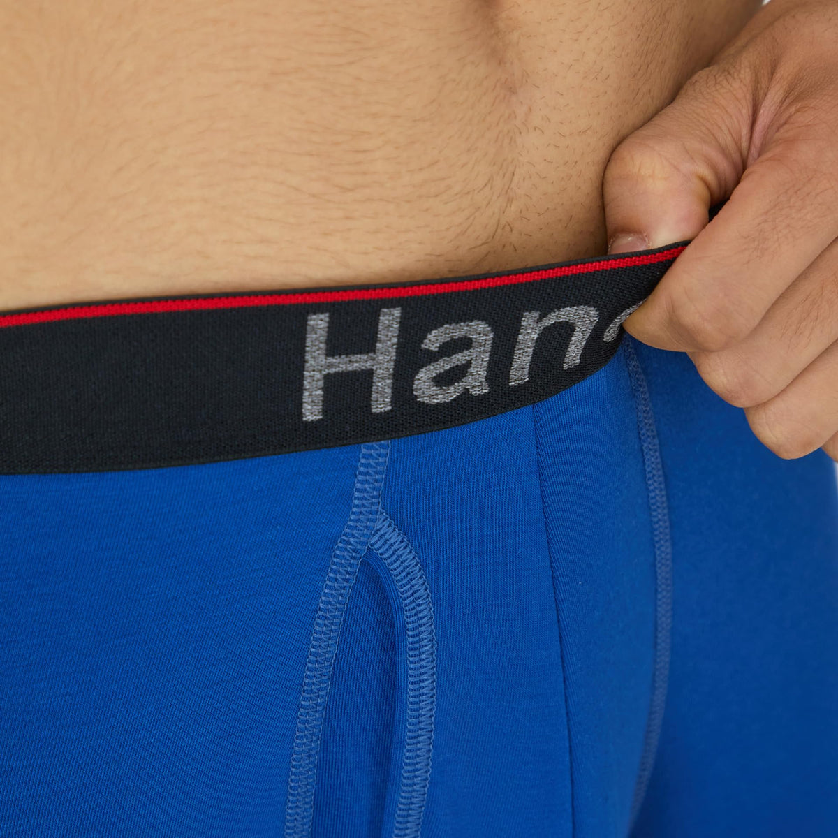 Hanes Total Support Pouch Men's Trunks, Anti-Chaffing, Moisture-Wicking Underwear Odor Control, Pack of 3, Assorted, Large
