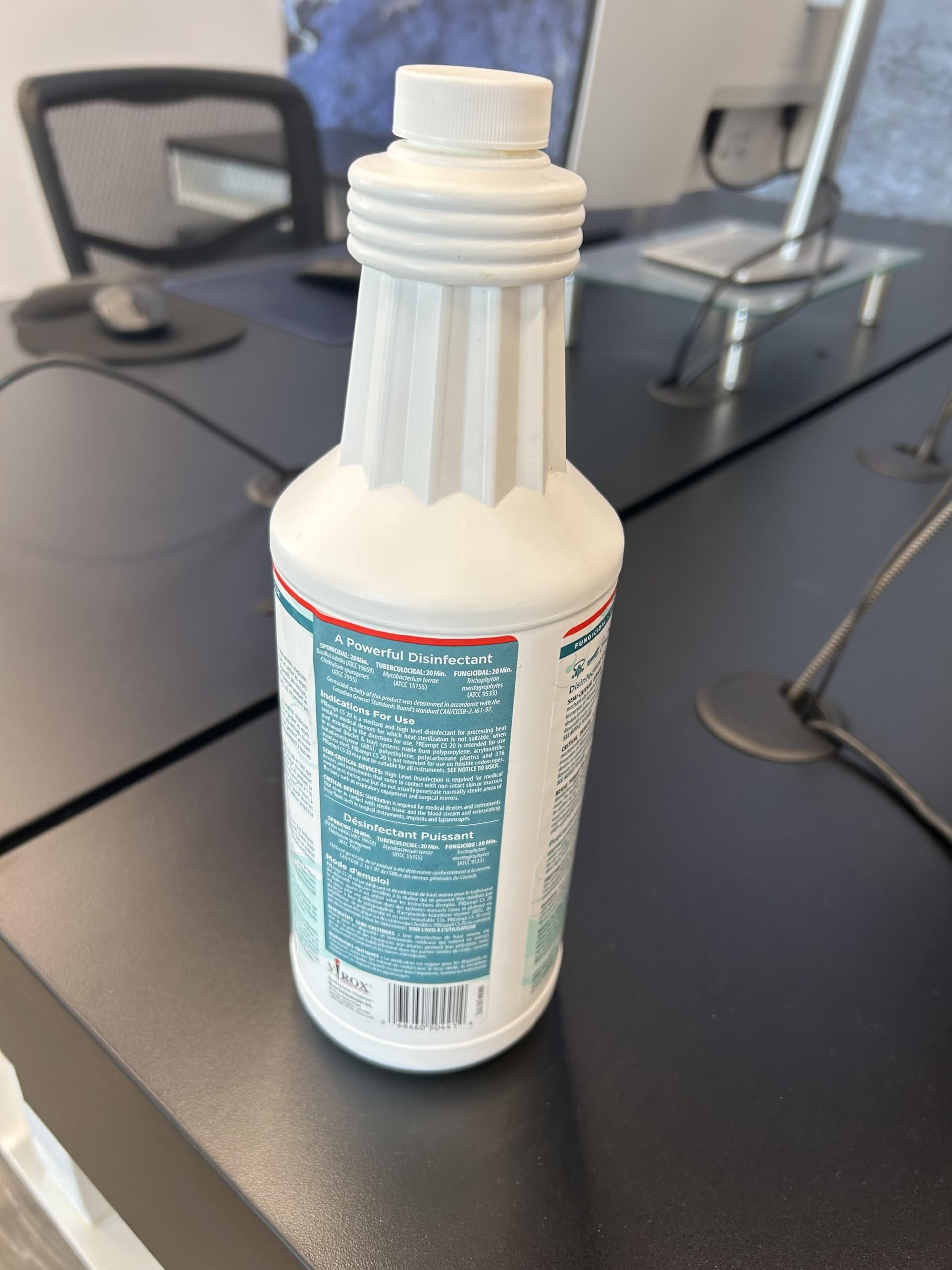PREempt CS20 Sterilant and High-Level Disinfectant for Medical Devices and instruments, 1 Liter PREempt