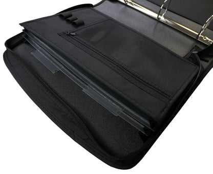 Five Star Zipper Binder, 2-Inch Capacity, 3 D-Rings, Exterior Zippered Pockets, Interior Mesh Pouch, Easy Grip Spine, Black Cover (66352)