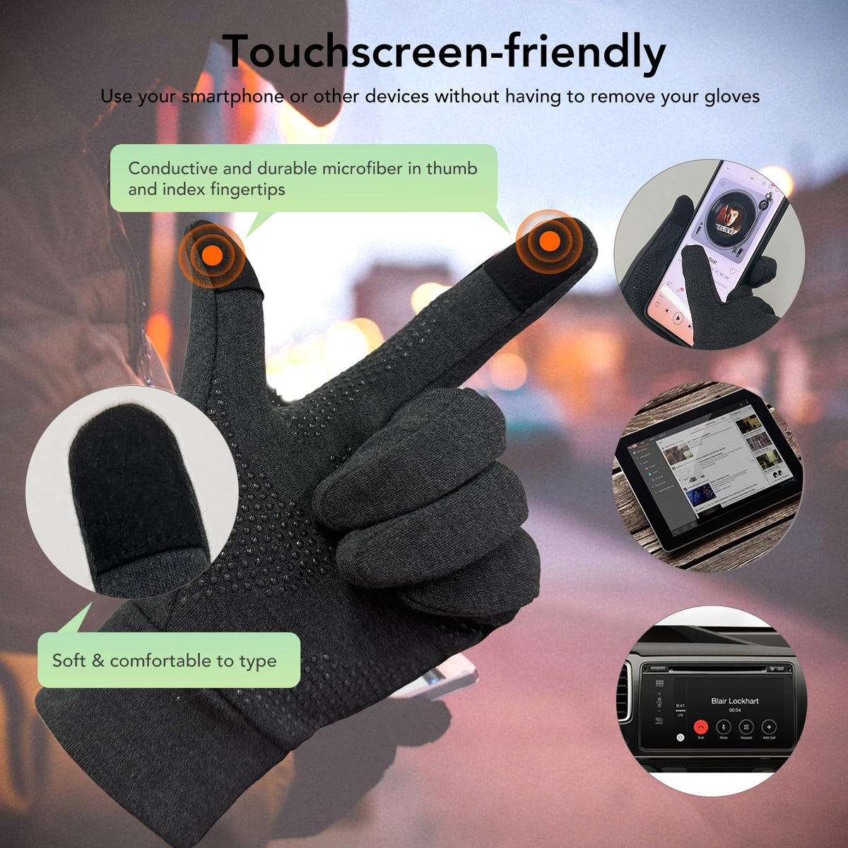 Unigear Lightweight Running Gloves Touchscreen Glove Liners for Men Women 🍁 All In One Marketplace Canada