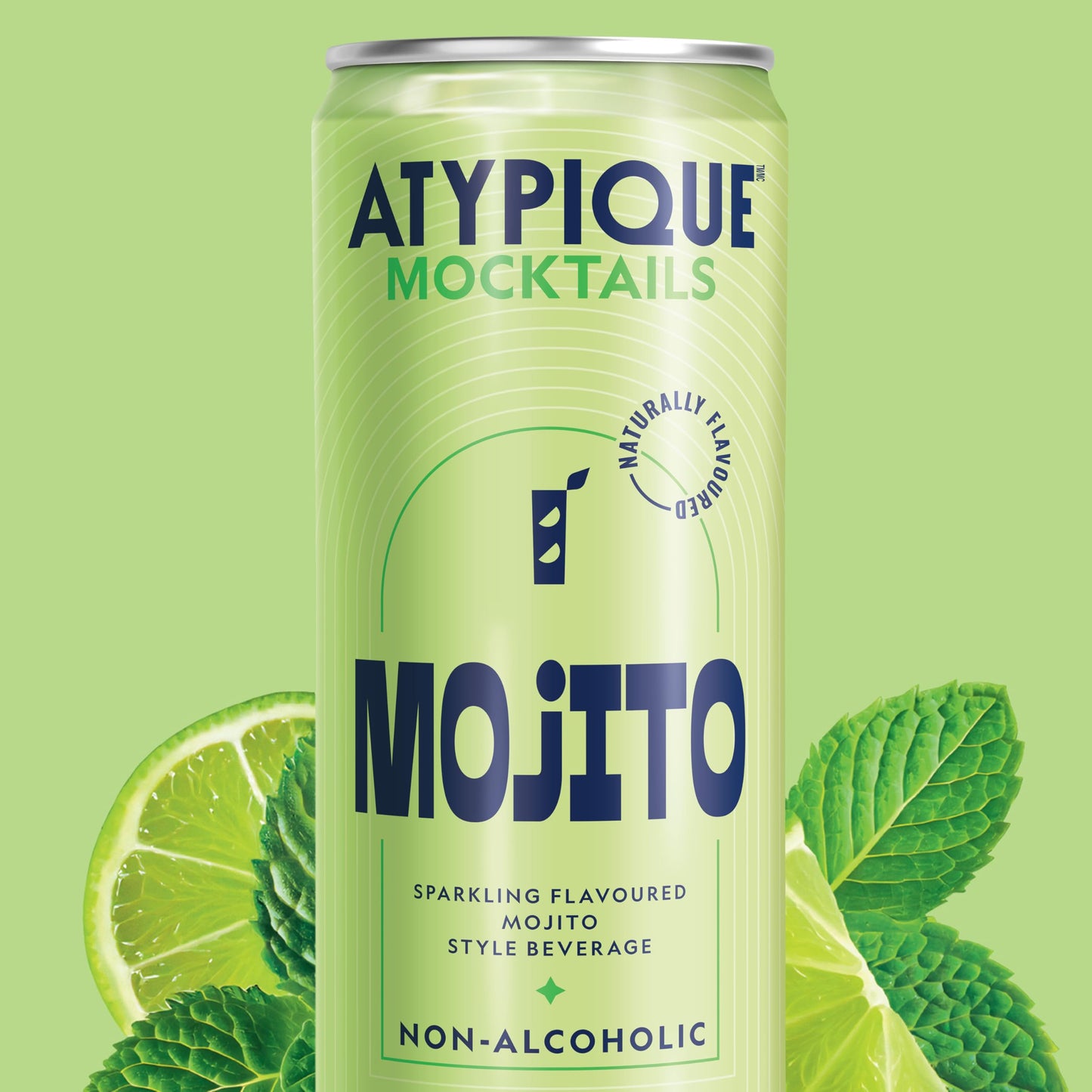 Atypique Non-Alcoholic Cocktail, Mojito, 355 mL, 12-Count 🍁 All In One Marketplace Canada