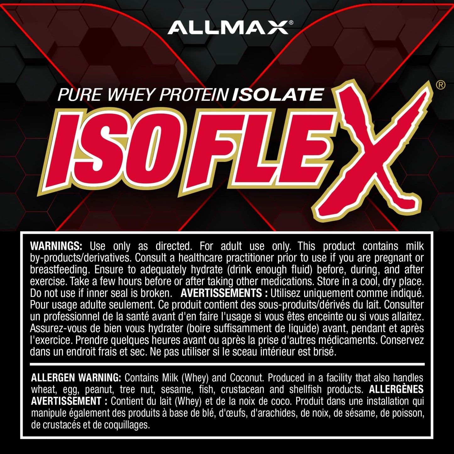 ALLMAX ISOFLEX Whey Protein Isolate, Strawberry, 5 lb