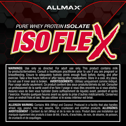 ALLMAX ISOFLEX Whey Protein Isolate, Strawberry, 5 lb