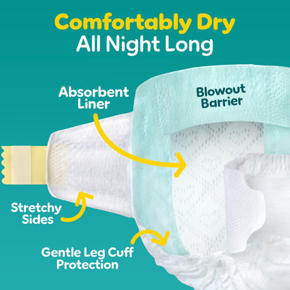 Pampers Swaddlers Diapers, Size 1, Absorbent, Keeps Baby Dry and Comfortable, Skin Safe Disposable Baby Diaper, 1 Pack (Count of 198)