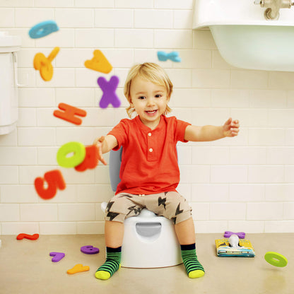 Munchkin Arm & Hammer Multi-Stage 3-in-1 Potty Seat, (Potty Chair, Trainer Ring and Step Stool), Grey Munchkin