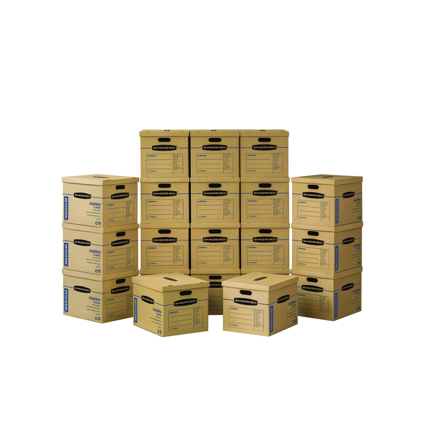 Bankers Box SmoothMove Classic Moving Boxes, No Tape Required, Medium, 20 Pack (8817202) 🍁 All In One Marketplace Canada