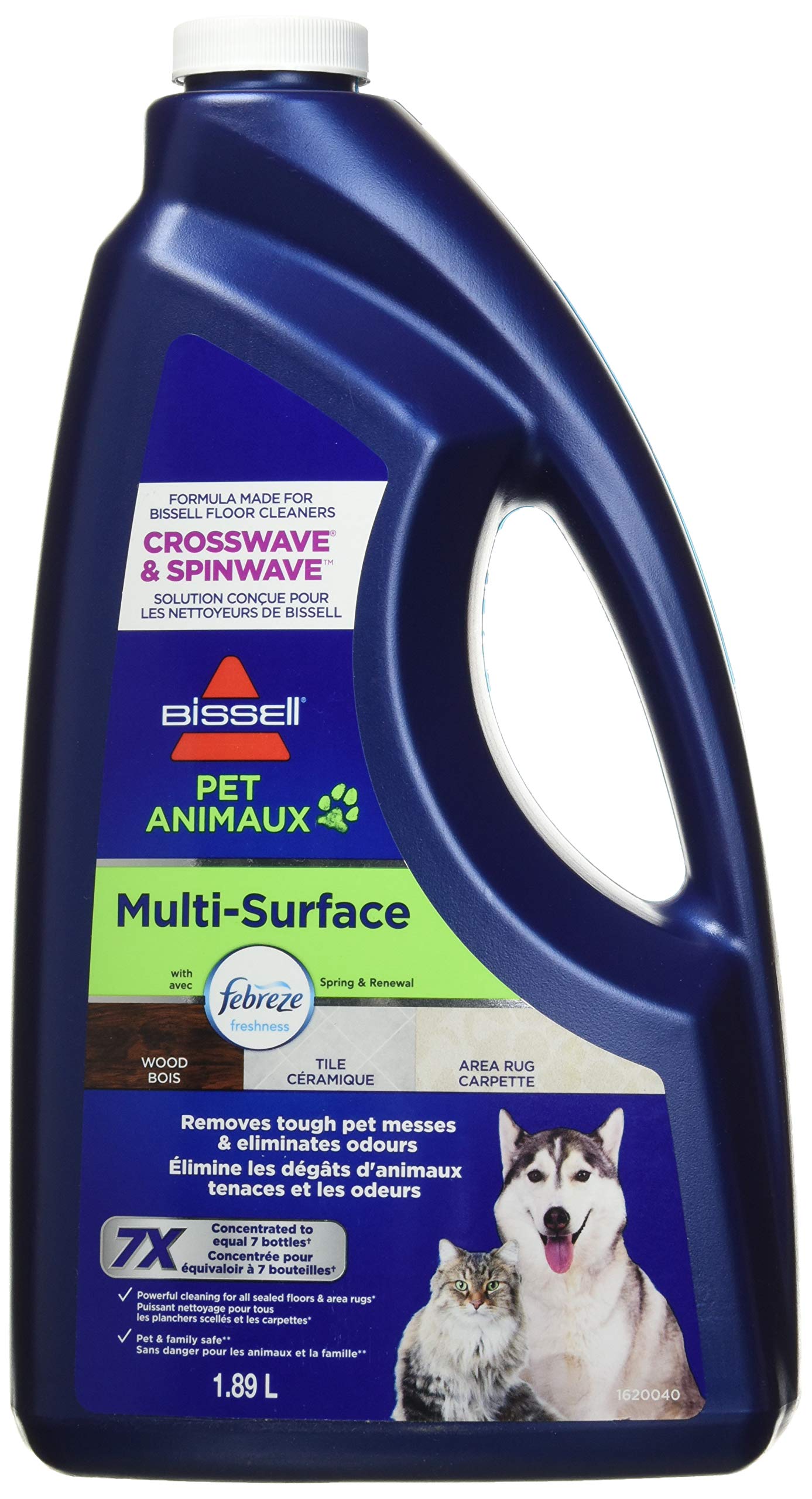 BISSELL Multi-Surface Pet Cleaning Formula with Febreze Freshness for CrossWave, SpinWave and Hard Floor Cleaners, 64oz, Dissolves Pet Messes, Streak-Free on Sealed Floors, Earthco-Friendly, 2295D - Available at All In One Marketplace Canada